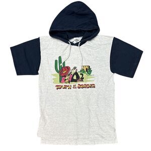 Vintage South Of The Border Hoodie Shirt L Warner Bros Looney Tunes Made USA 90s